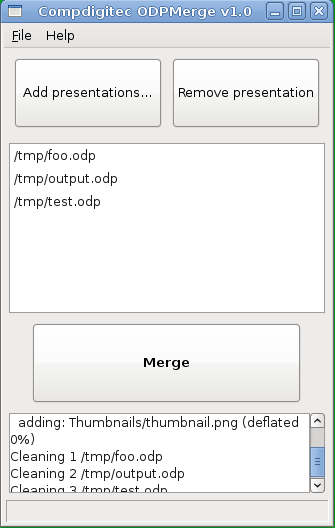 ODPMerge v1.0 on Ubuntu 9.10