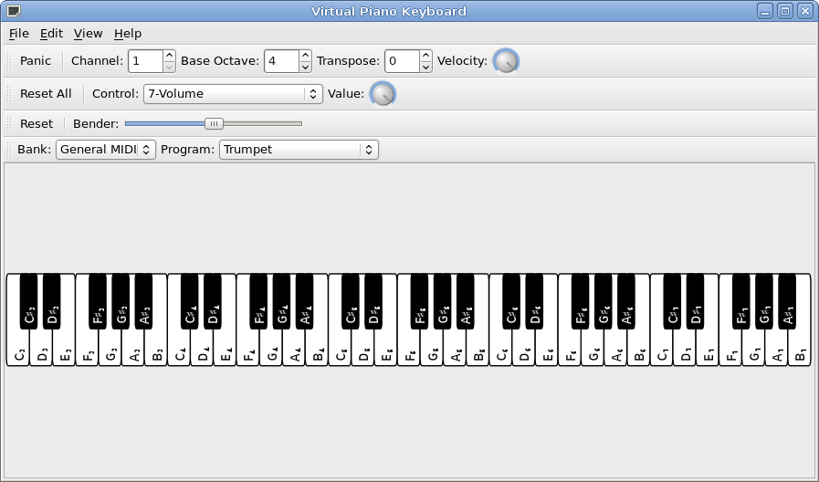 Inesperado abajo dramático Virtual MIDI Keyboard in Ubuntu at Compdigitec Labs